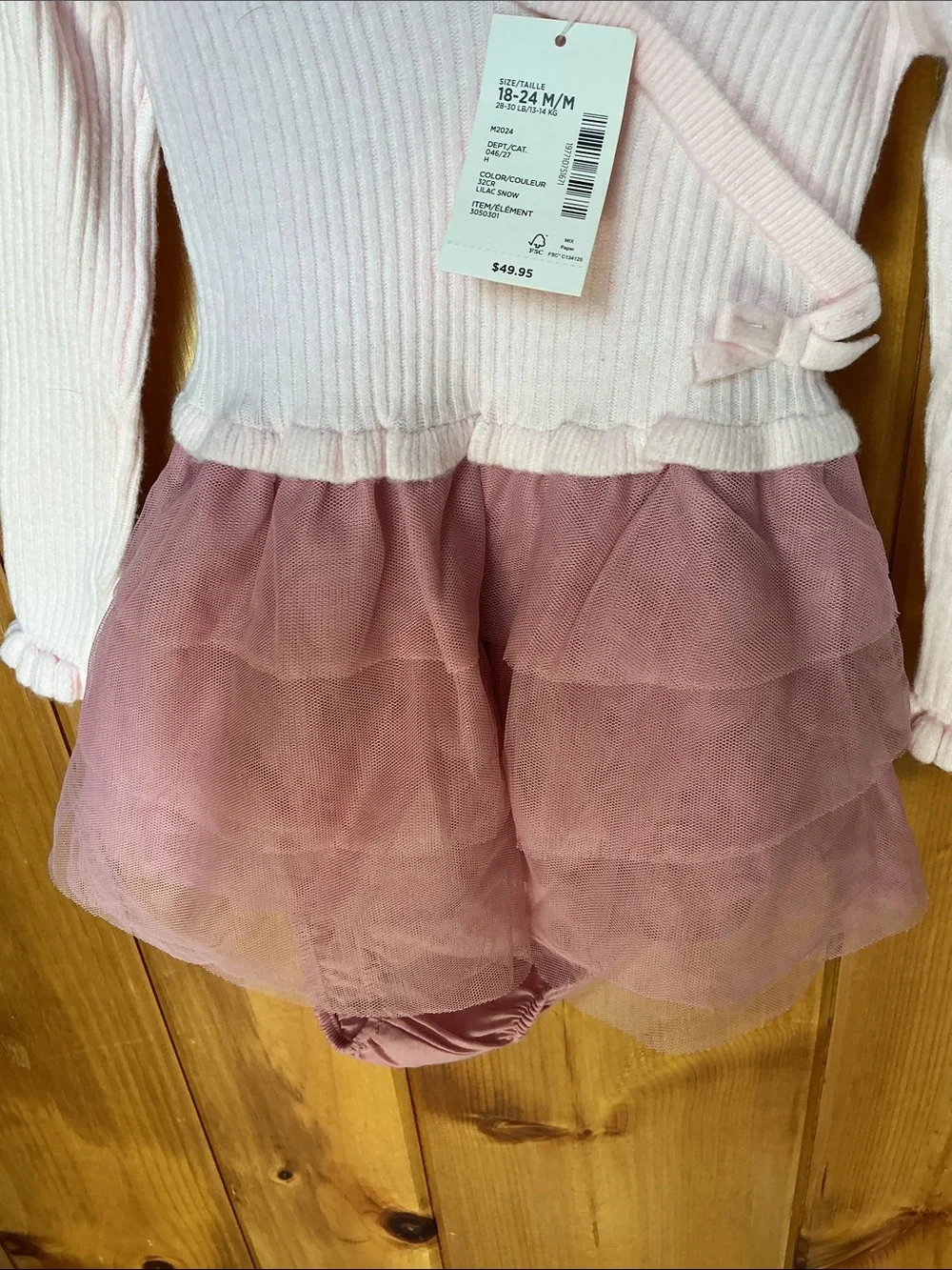 Gymboree Pink Layered Tulle Wrap Bodysuit NWT  18-24 months.